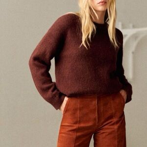 Sezane Mocha Amiel Sweater